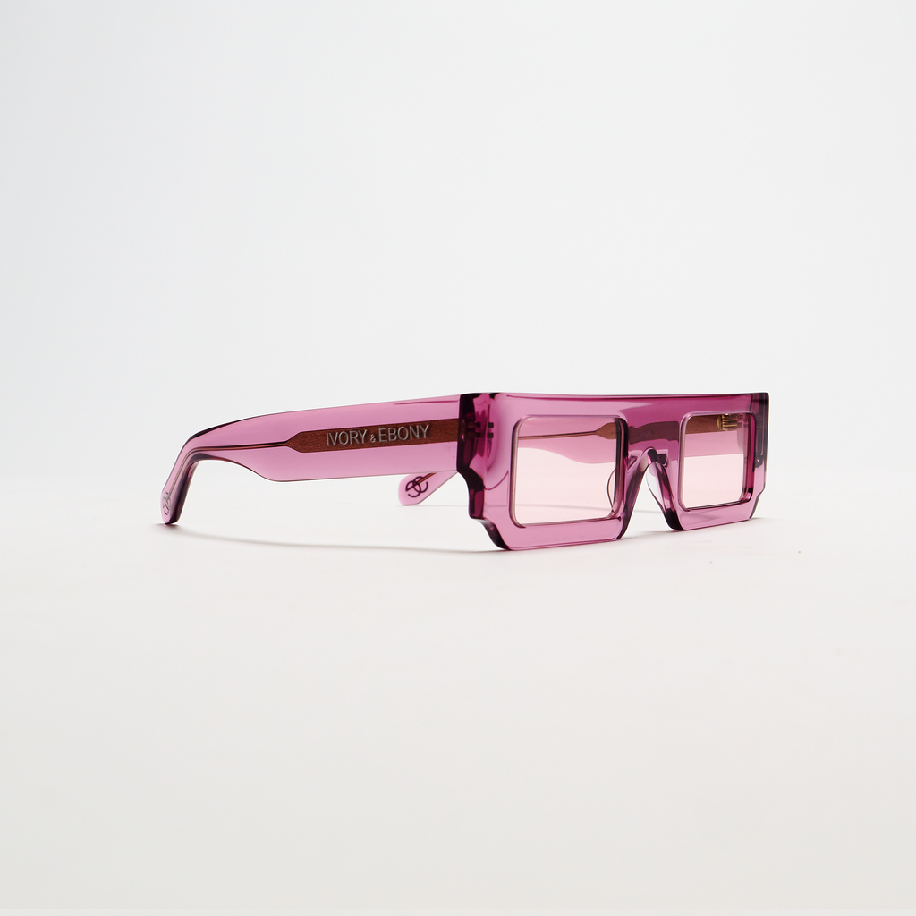 Hot Pink Rectangle Box Sunglasses