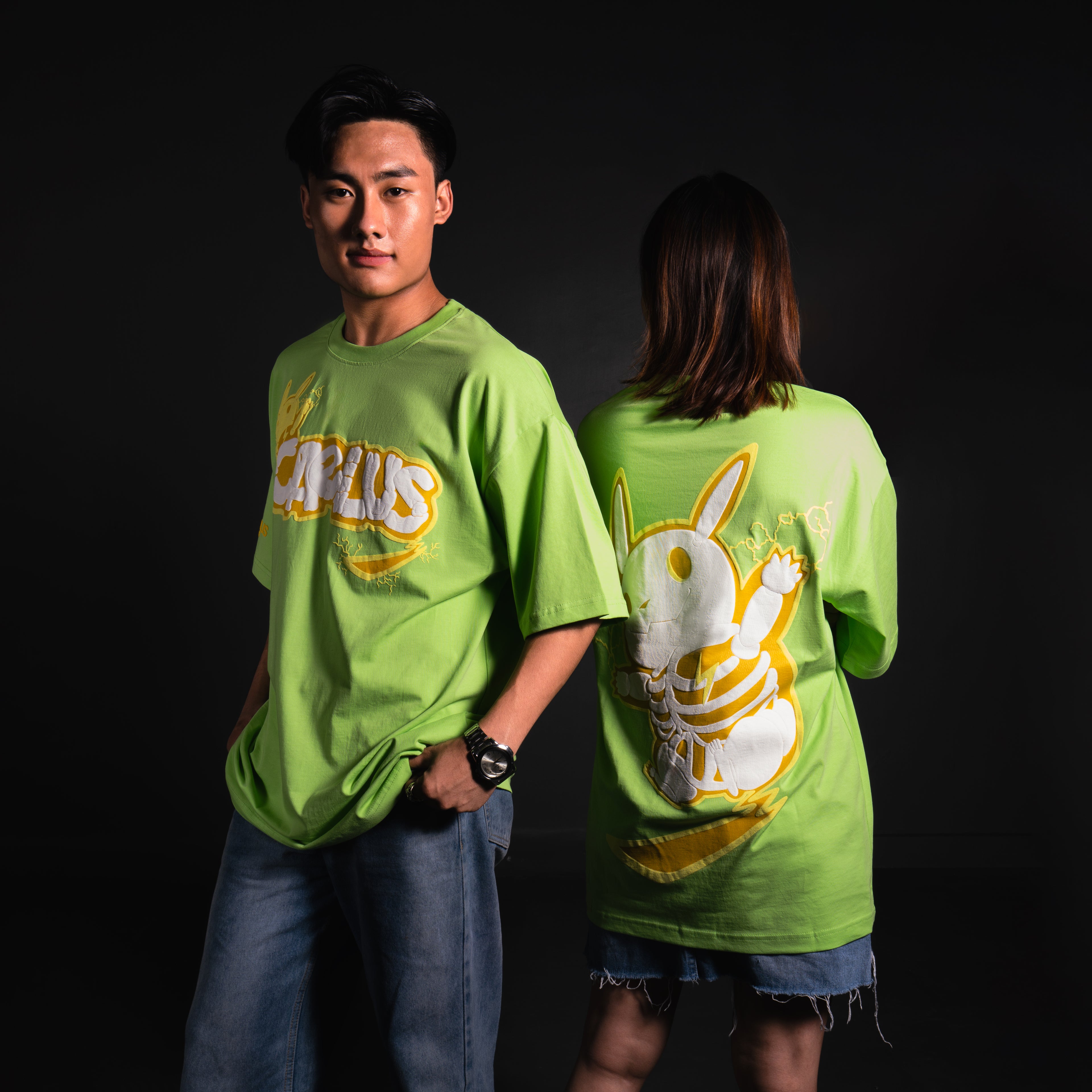 PIKA-PIKA ELECTRIC GREEN T-SHIRT