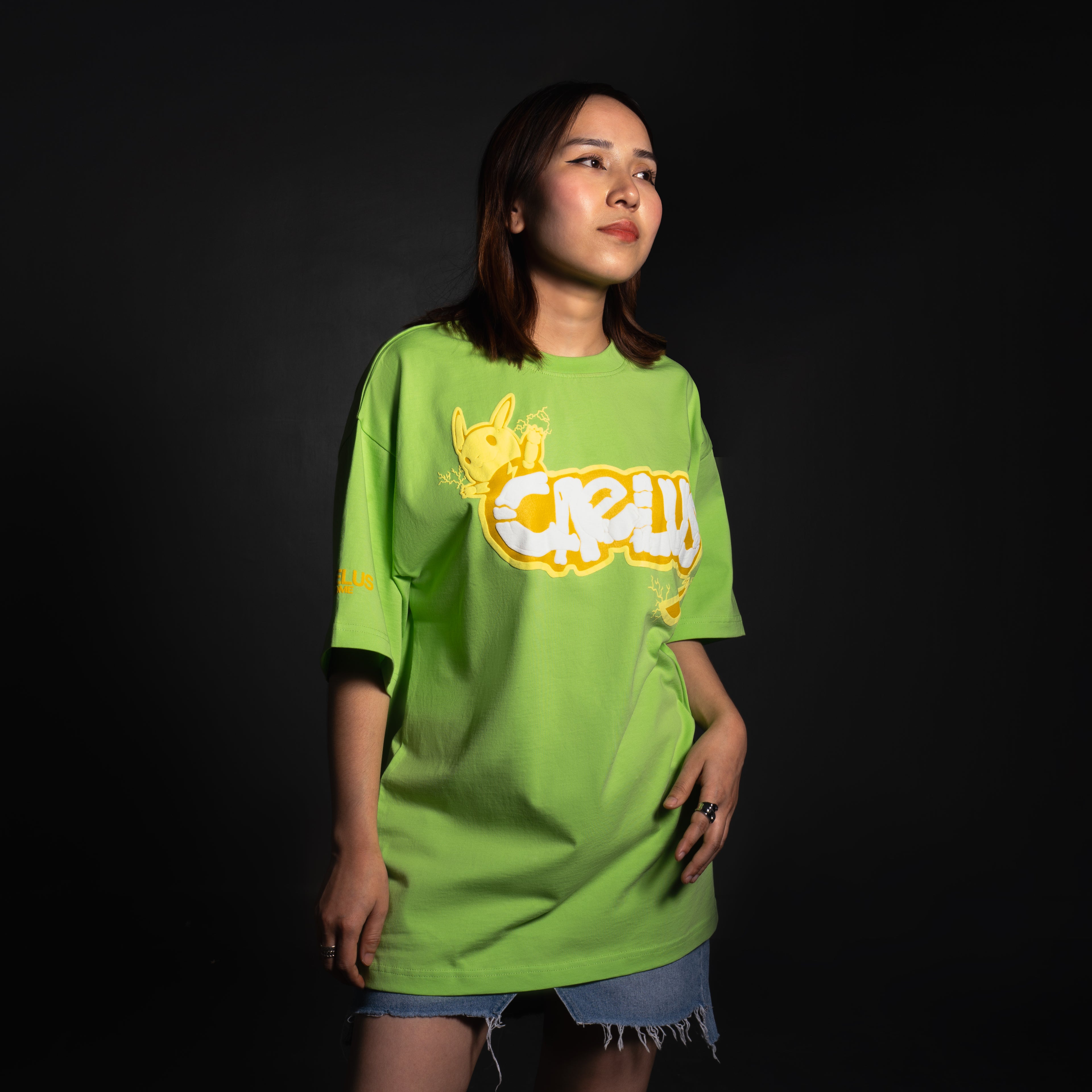 PIKA-PIKA ELECTRIC GREEN T-SHIRT