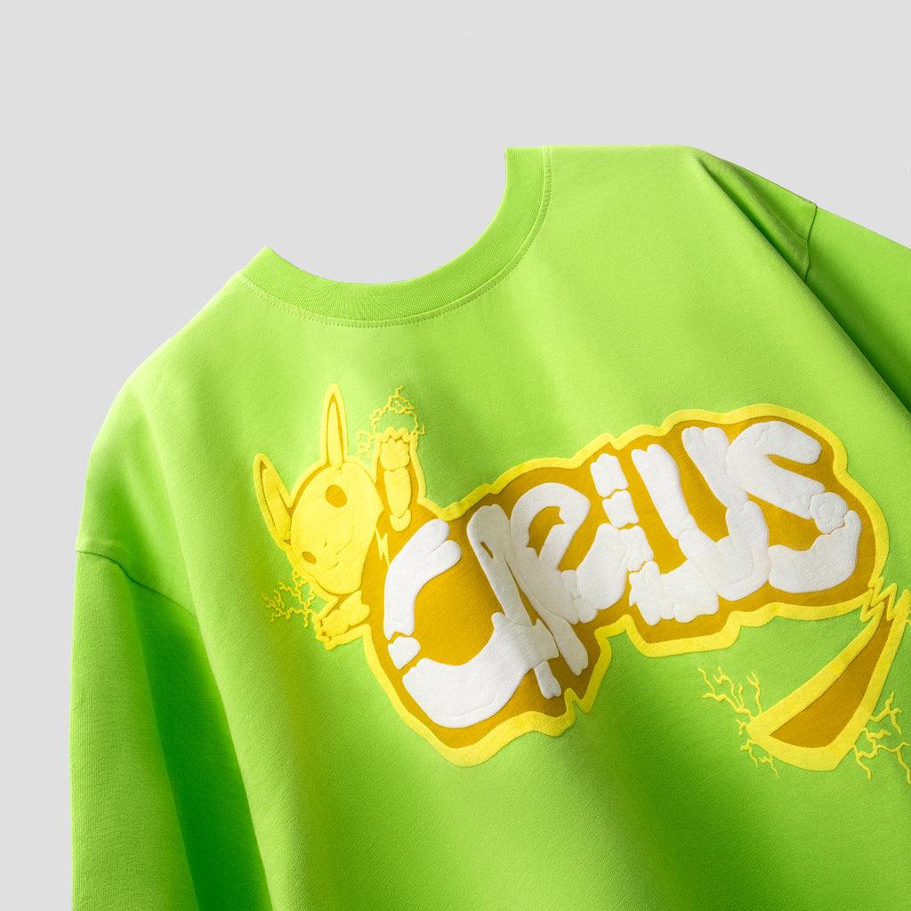 PIKA-PIKA ELECTRIC GREEN T-SHIRT