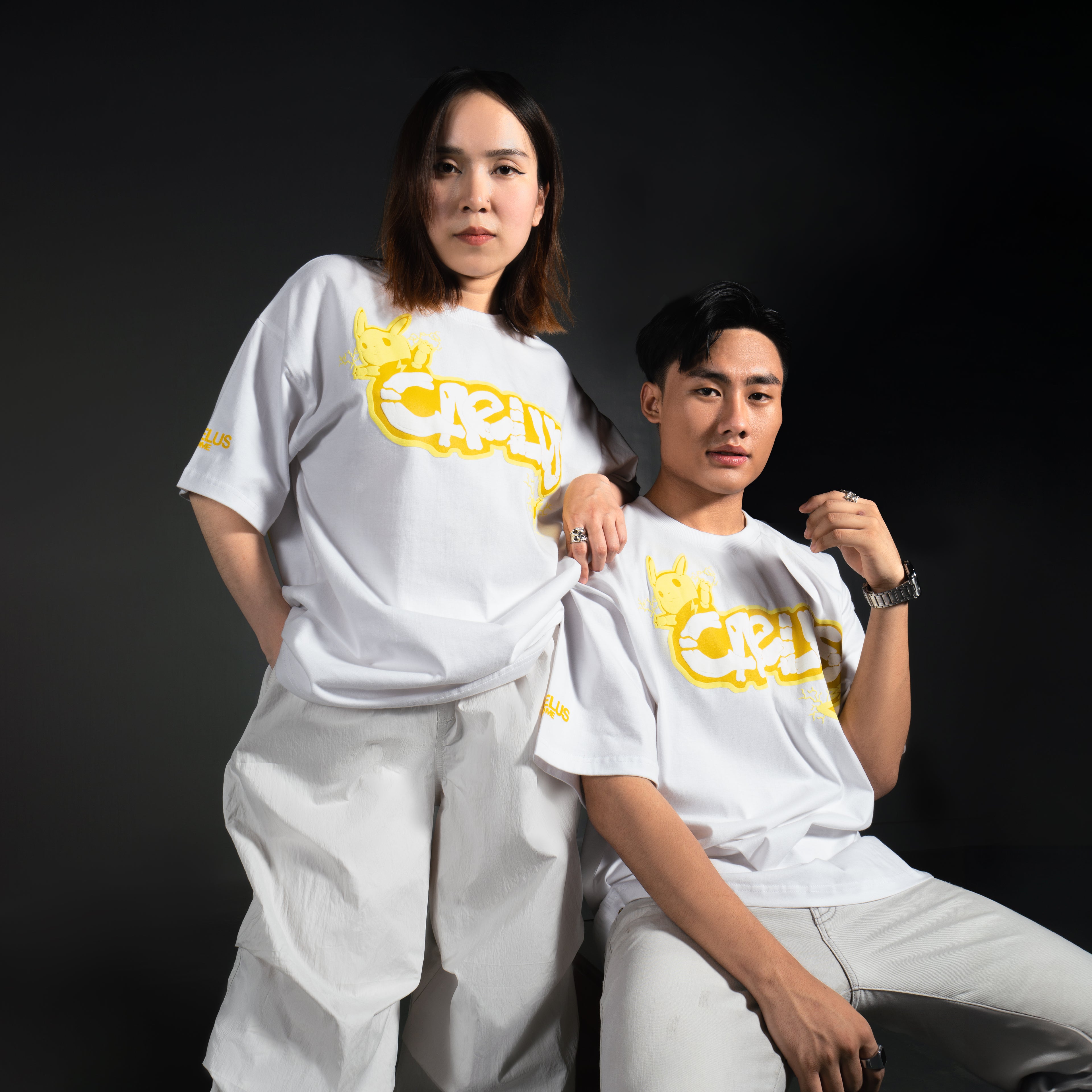 PIKA-PIKA PEARL WHITE T-SHIRT