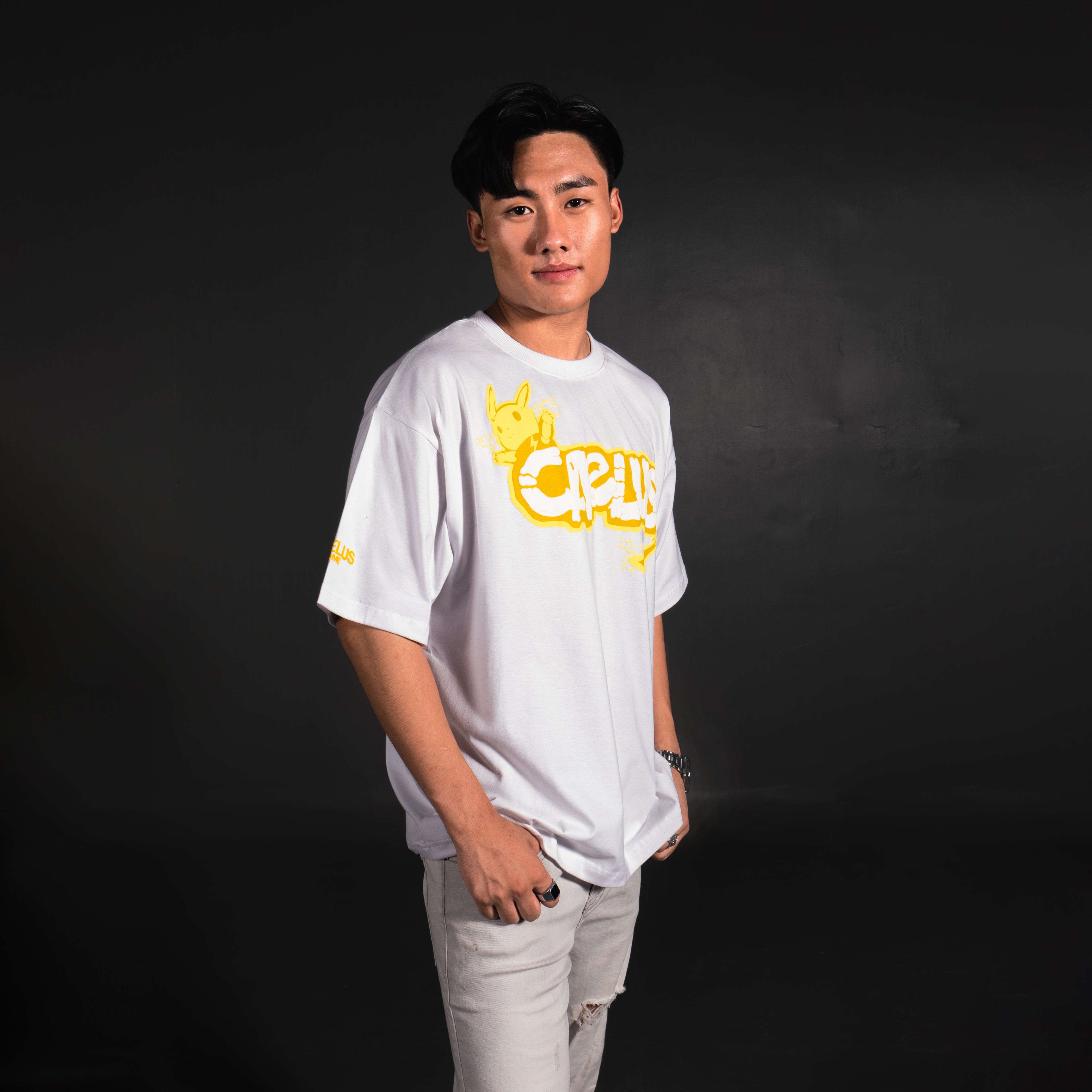 PIKA-PIKA PEARL WHITE T-SHIRT