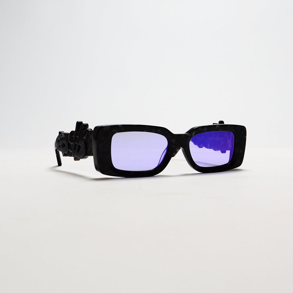 Purple Leopard Dollar Sunglasses