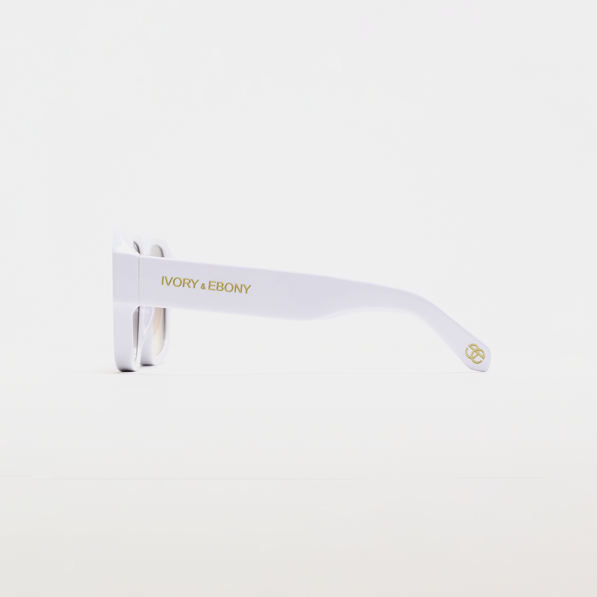 Retro Squared White Sunglasses