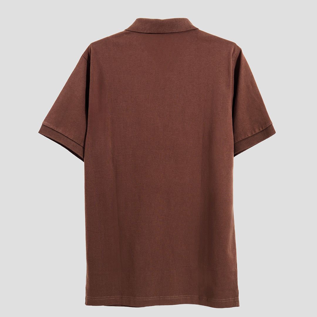 CLASSIC FIT BROWN POLO SHIRT