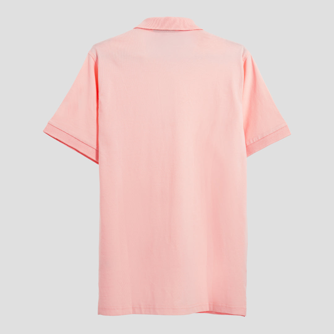 CLASSIC FIT SALMON PINK POLO SHIRT