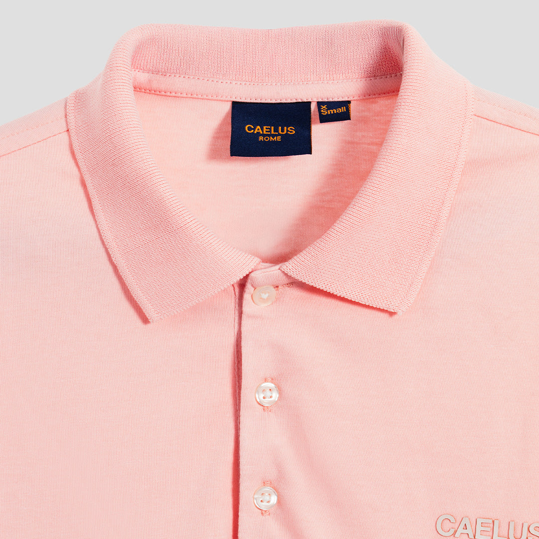 CLASSIC FIT SALMON PINK POLO SHIRT