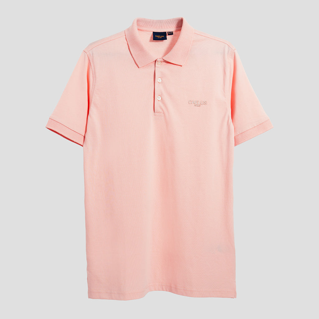 CLASSIC FIT SALMON PINK POLO SHIRT